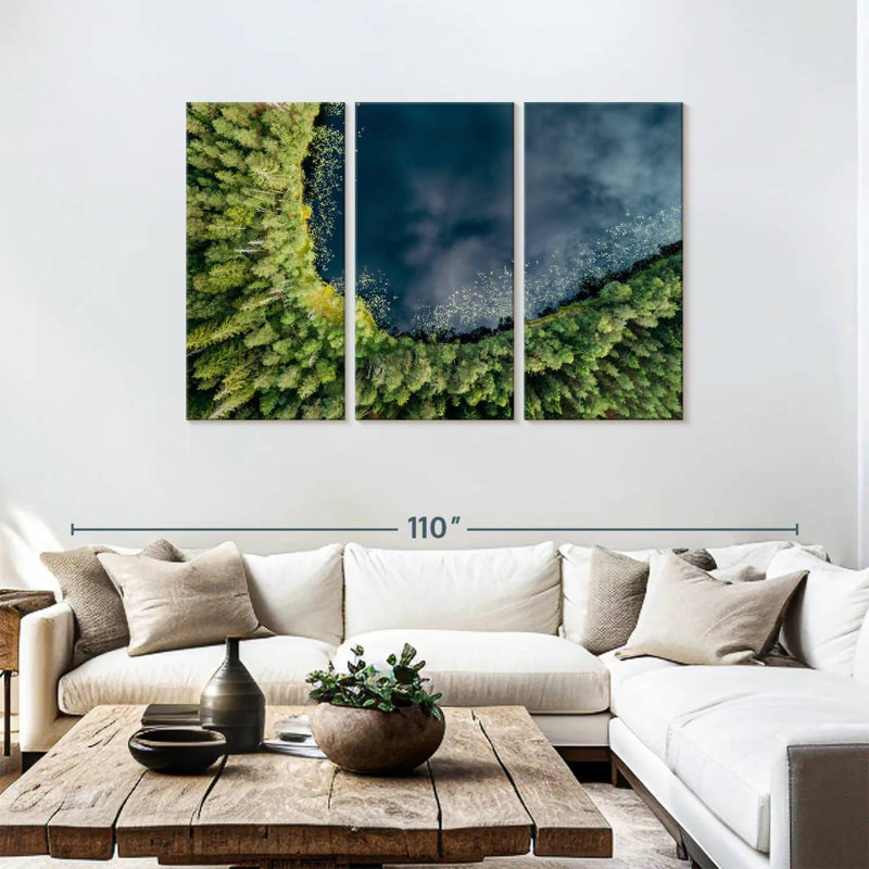Nuuksio, lac et arbres, H 48 po x l 74 po