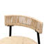 Tabourets de comptoir en corde de papier tissés à la main (de 2). Recherchez un bar pour la maison. Structure en métal noir avec siège blanc crème. Et un style polyvalent. Confortable-1340721905
