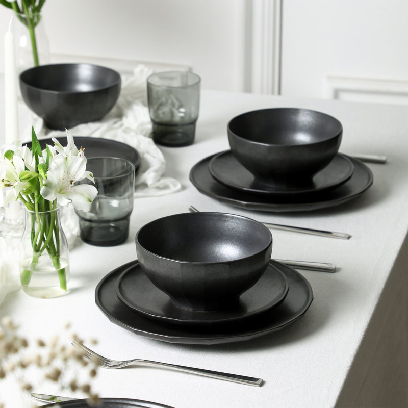 Service de table 32 pièces Stone Lain, Noir