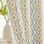 HLC.ME Tanner Ogee Ikatt Damask Patterned Window Grommet Curtains Bedroom - Light Blocking Darkening Window Panels, Set of 2-112620532-112620533