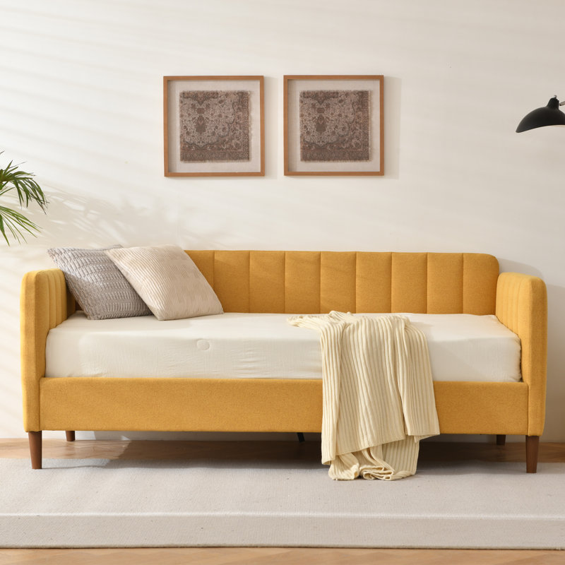 Upholstered Daybed, Yellow