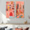 Ensemble de 2 impressions murales Pop Art Los Angeles Cityscape - California