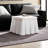 Luciana Rattan Ottoman with Scallops in Bohemian Style, 16.32'' H X 26.99'' W X 26.99'' D-761334345