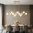12 - Light 50" Dimmable Bubble Glass Sputnik Modern Linear Chandelier-415289534-402982784