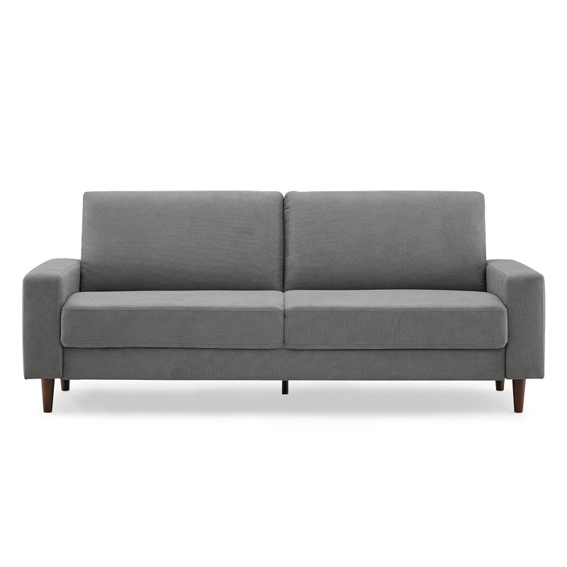 Elegido 213.1Cm Square Arms Sofa, Grey Polyester Blend