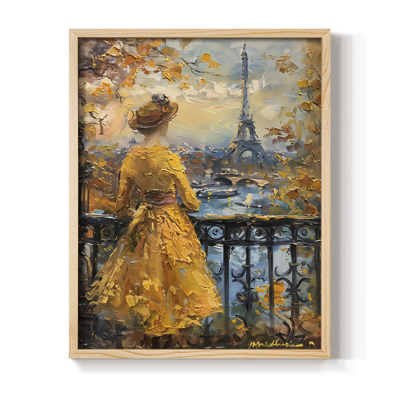 Reproduction encadrée WOMEN Series DCXVII - bois massif, H 11 po x l 9 po, Naturel