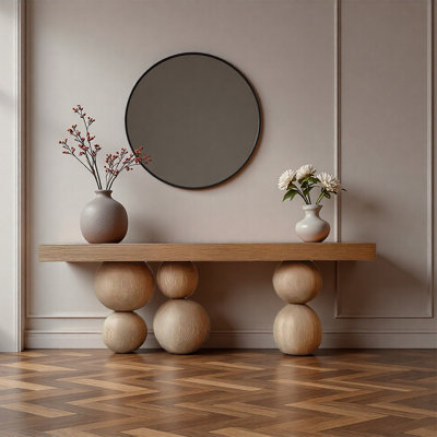 Modern Ash Wood Luxury Console Table by Wrought Studio