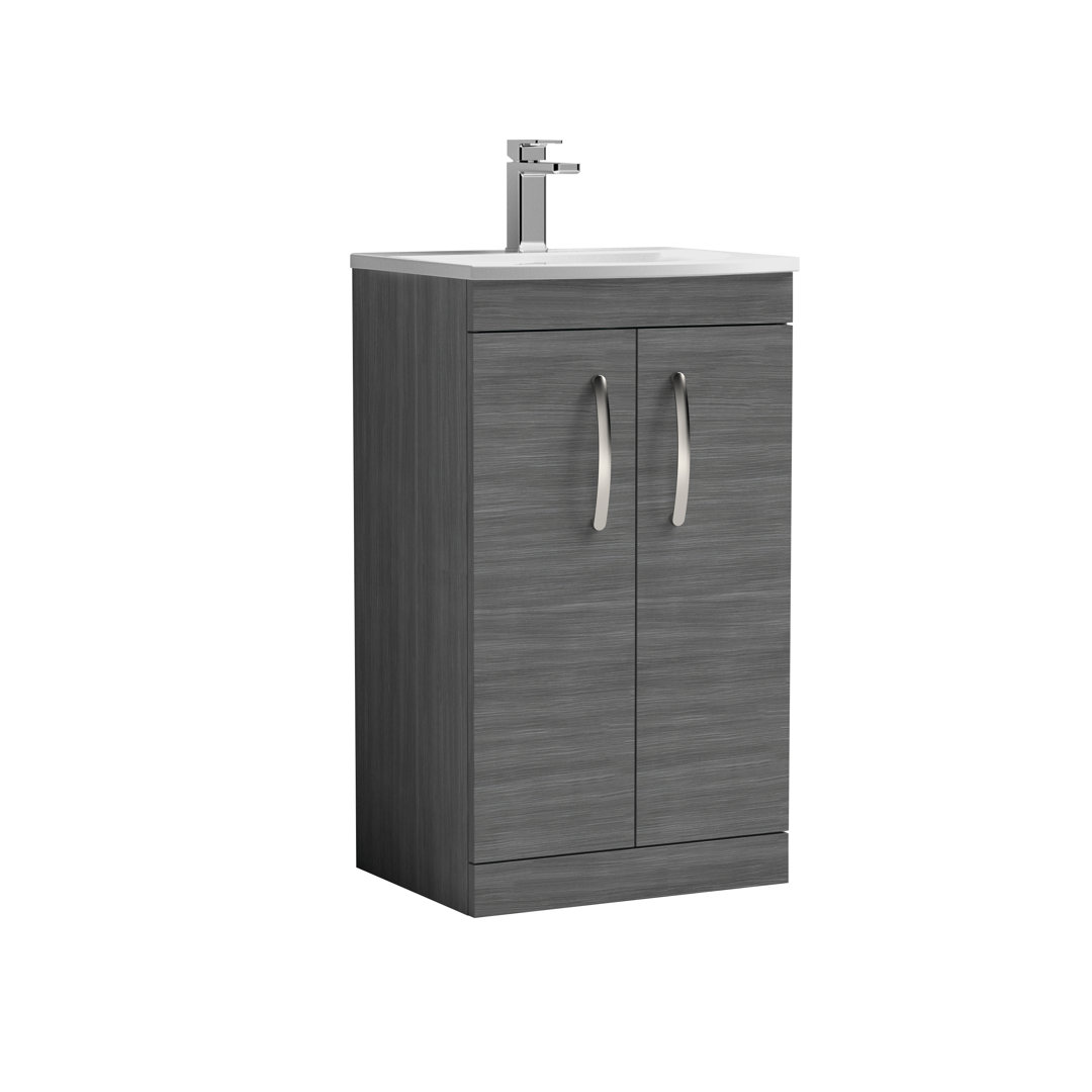 Athena 510mm Single Bathroom Vanity with Integrated Vitreous China Basin