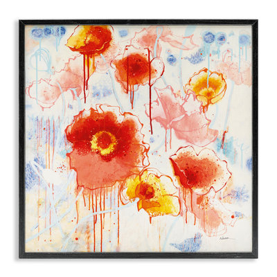 «Dripping Abstract Poppies» par Shirley Novak bg-024