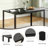 Dining Table For 4-6 Person,47" Rectangular Wooden Dining Table Top And Metal Frame For Home Kitchen Dining Desk