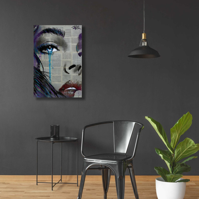 «Face to Face» par Loui Jover, art mural en verre acrylique, H 36 po x l 24 po x P 0,2 po