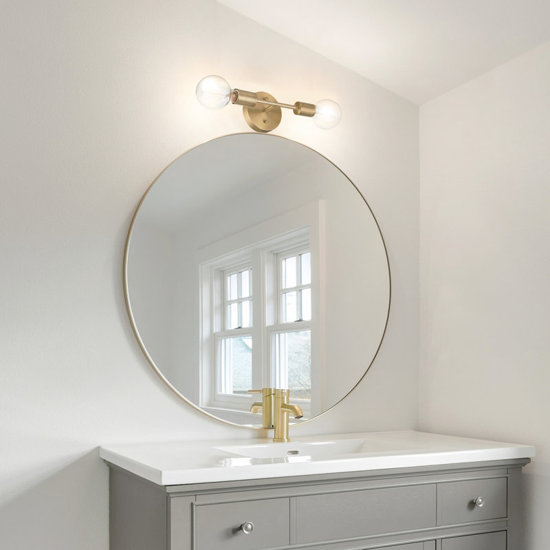 Alexandria 10'' Brass 2-Light Dimmable Vanity Light