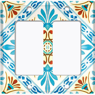 Patterned 2 - Gang Rocker Standard Wall Plate