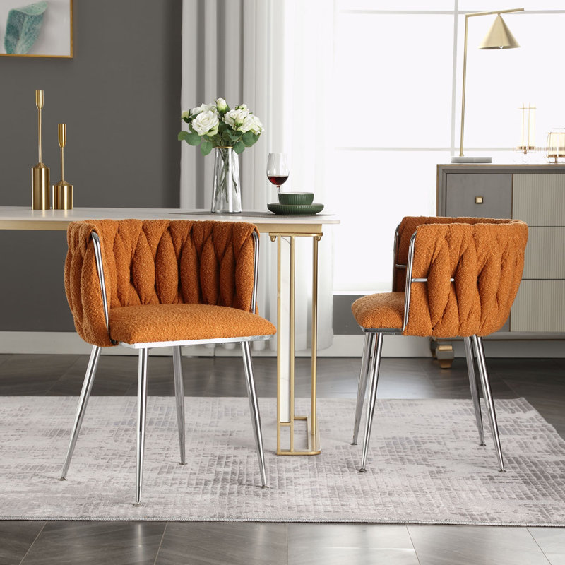 Fauteuil de 21,26 po de large Valeen, Boucle orange