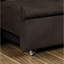 Porte-gobelet à capitonnage intégré de style transitionnel avec porte-gobelet intégré et base convertible en lit brun foncé