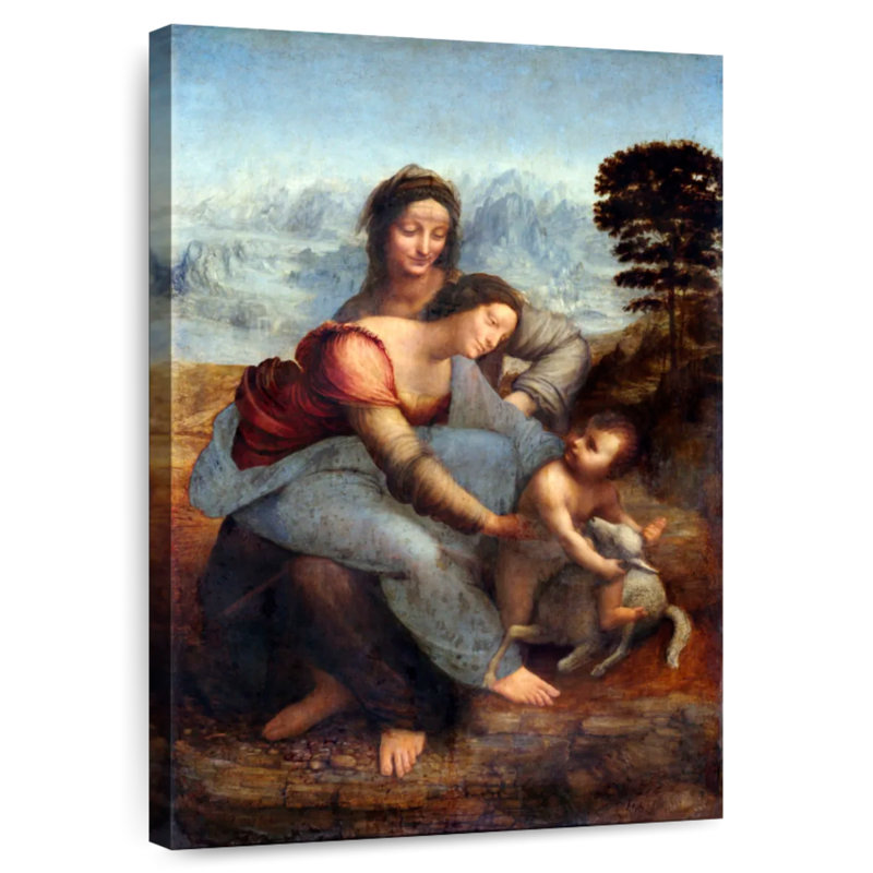 Adella, la Vierge et l'enfant avec Sainte Anne, H 24 po x l 16 po