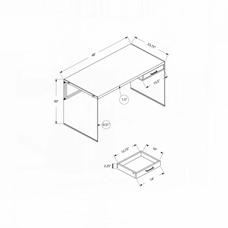 Bureau d'ordinateur pour la maison, Blanc