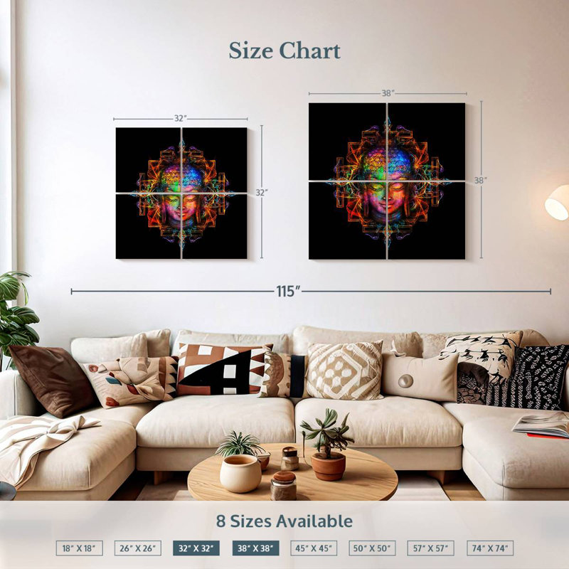 Leisha Colorful Geometric Buddha