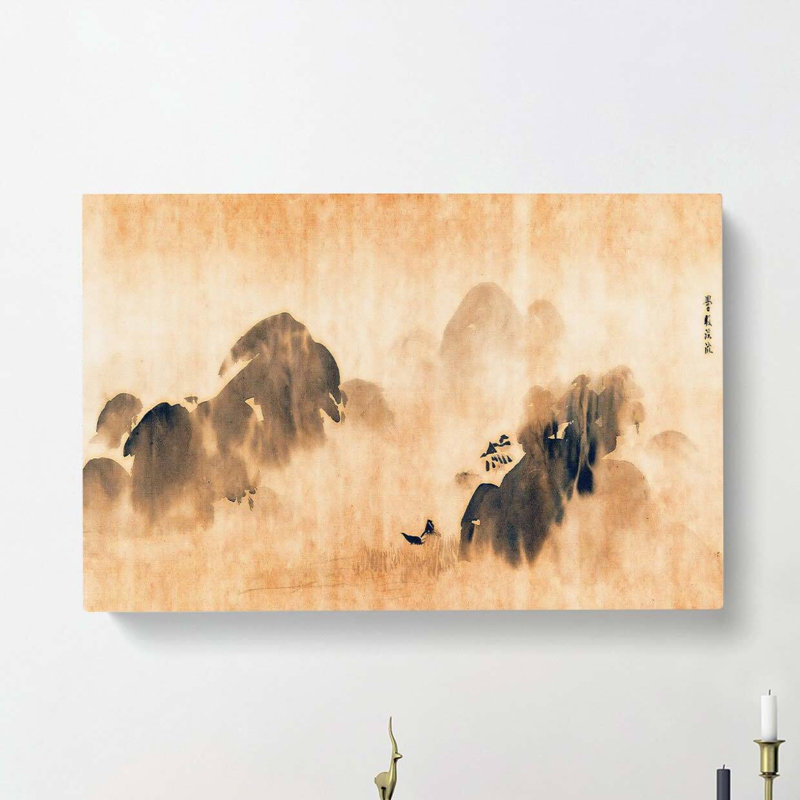 The Mountain View by Kano Tanyu - Wrapped Canvas, 35cm H x 50cm W x 3cm D