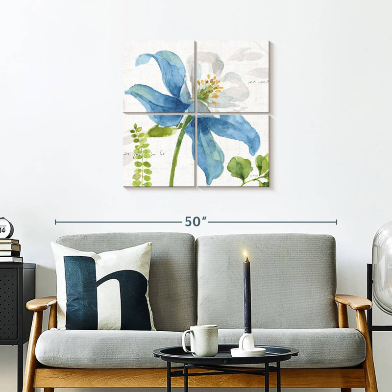 Jardin Harnek bleu et vert II, H 26 po x l 26 po