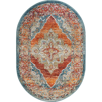 Tapis traditionnel Charian rouille oriental