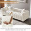 Causeuse 3 places 83,46 "en velours de qualité supérieure, canapé rembourré moderne avec pieds en métal et 2 coussins pour le salon, la chambre à coucher-1097011950