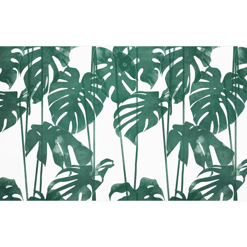 Tropical Leaf Peel & Stick Floral Border, 120" L x 192" W