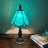 1 - Light7 inch blue-green Tiffany Table Lamp,Handcrafts Stained Glass Style Table Light-365918201