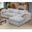 Caylob 4 - Piece 111.5" W Modular Sectional Upholstered Chenille L Shaped Couch With Reversible Ottoman-627433330