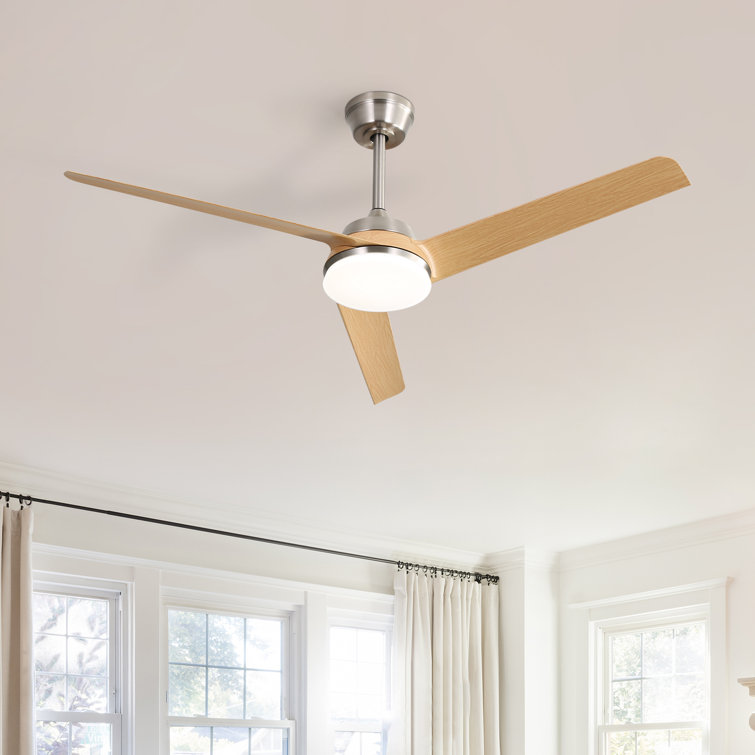 132cm 3-blade Modern Ceiling Fan Light with Remote Control