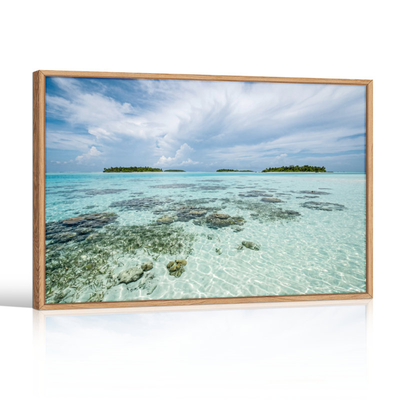 Ensemble de 1 tableau sur toile « Paradis tropical », H 18 po x l 24 po, Naturel