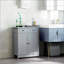 Armoire de salle de bain Cabinets avec 2 portes, 2 tiroirs et amp; Tablette réglable | Panneau de fibres à densité moyenne gris ardoise moderne