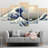 Famous Artwork " The Great Wave Off Kanagawa " by Katsushika Hokusai 5 - Pieces