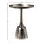 Table d'appoint en aluminium Lashaun, nickel