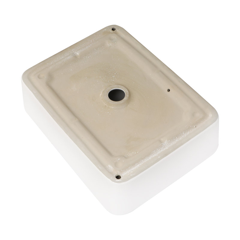 Topcraft White 19X15" Rectangular Ceramic Bathroom Basin