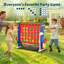 Ensemble de jeux géant 4 en ligne avec hauteur réglable, mini-basketball, golf et jeu de lancer d'anneaux, multicolore