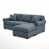 Polyester bleu gris, bleu paon, bleu ardoise est en rupture de stock