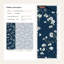 Papier peint floral, oiseaux, amovible, bleu marine-1567494225