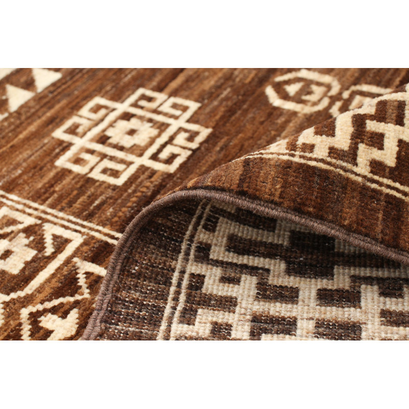 Tapis de zone en laine 10 pi 1 po x 9 pi 10 po à la main one-of-kind-noué la 2010 ushak Yaak