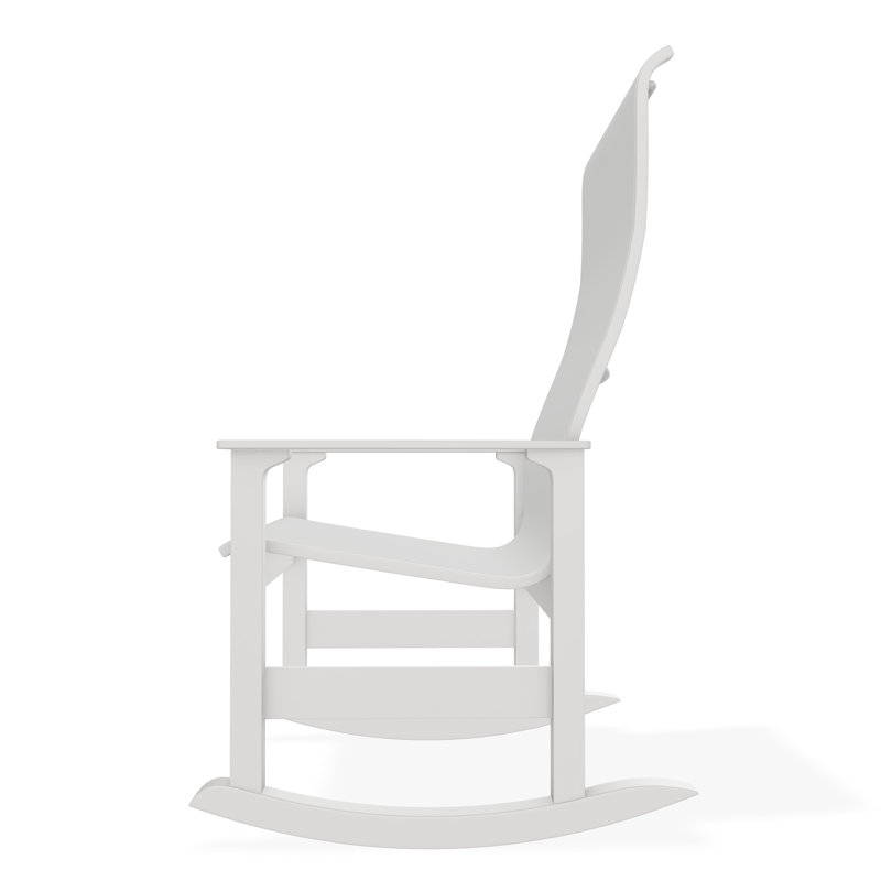 Leeward Polymer Outdoor Lounge Chair, White 6D Sunbrella®, Snow