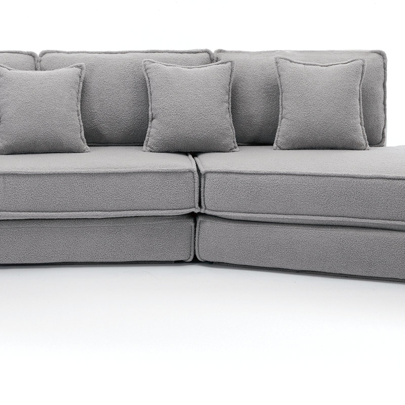 Sleeper Sofa Convertible Sofa Bed Sofa Arm Sofa Bed Couch Sleep Sofa Comfy Sofa Modern Sofa, Gray Polyester