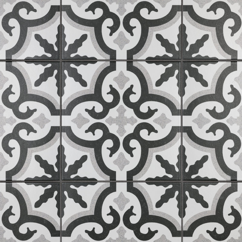 Jaen 10" x 10" Porcelain Patterned Wall & Floor Tile