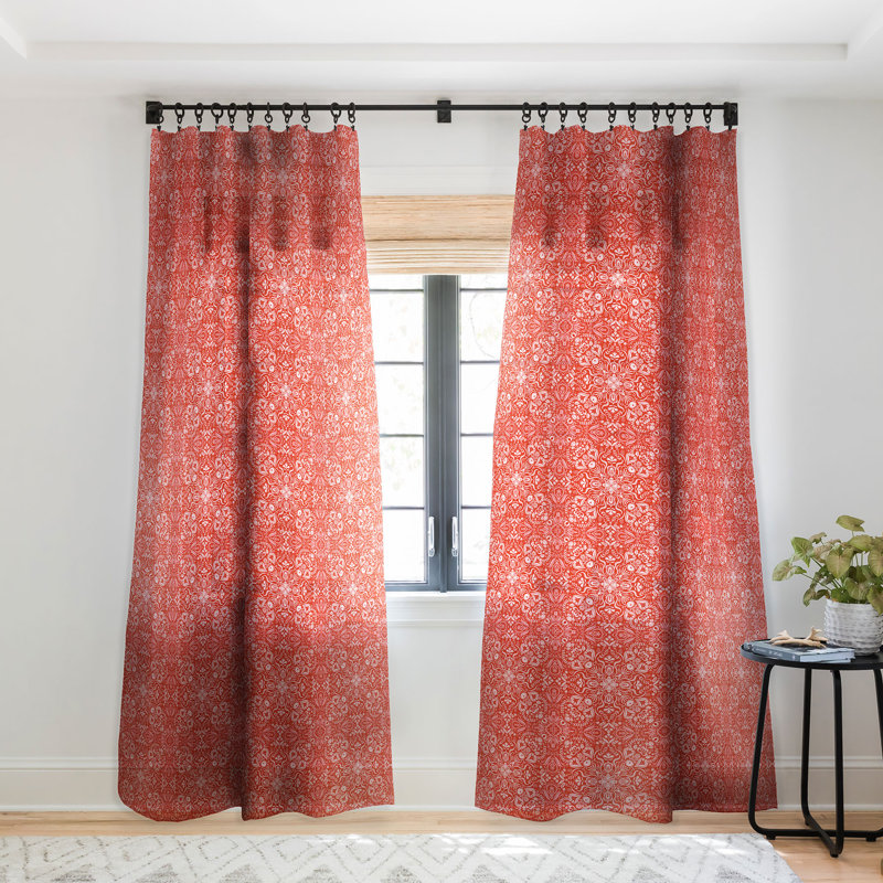 Panneau de rideau transparent Pimlada, 50 po x 96 po