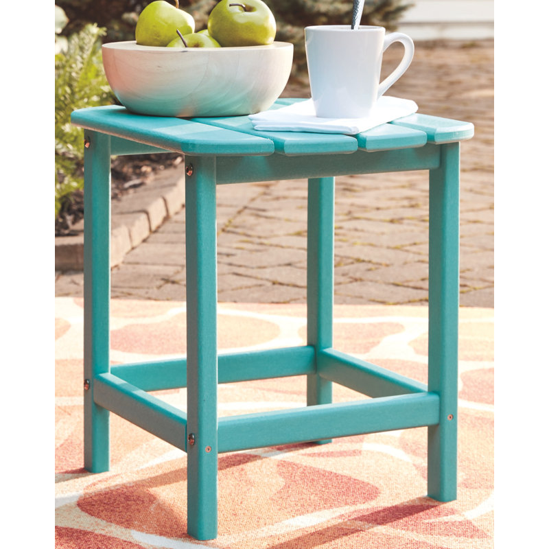 Table d'appoint en plastique Emory, Turquoise