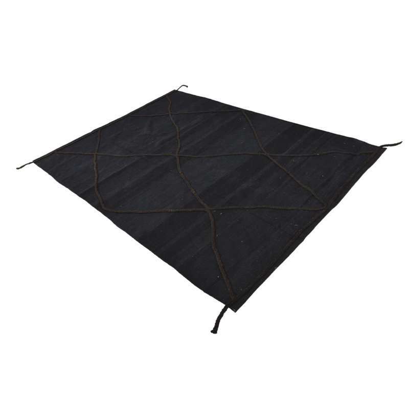 Tapis noir 5x8 Ponce