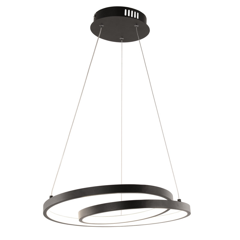 Soundtrack 1 - Light LED Geometric Pendant, Black, Black