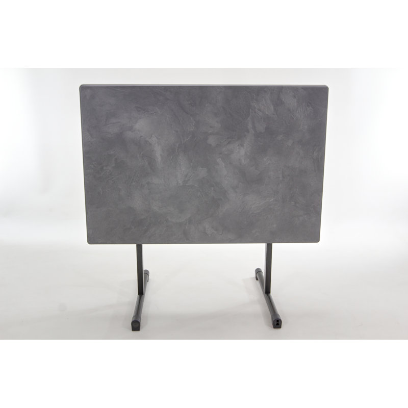 Holbrooke Folding Steel Dining Table, Dark Grey