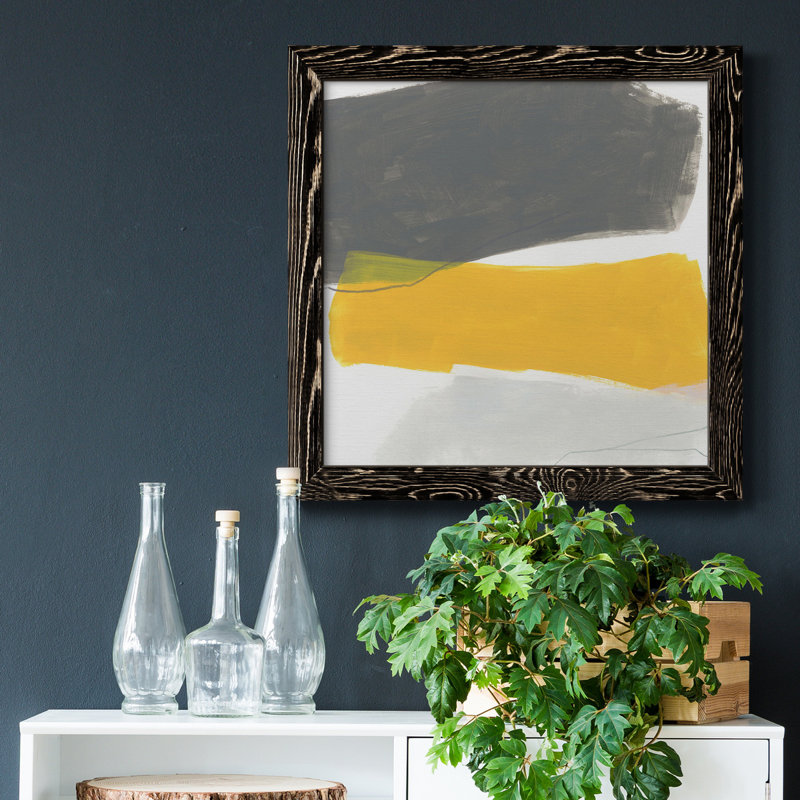 Tilt II - Toile encadrée de qualité supérieure - prête à être accrochée, Cadre noir, H 35,5 po x l 35,5 po x P 1,5 po