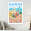 Barcelona Colorful Vibrant Abstract Lizard Palm Architecture Beach Wall Art Print 1 Piece Wrapped Canvas Wall Art-214787554