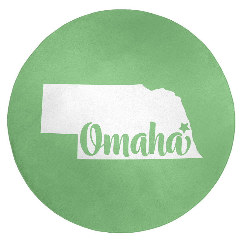Tapis en poly-chenille omaha nebraska, Rond 5 pi